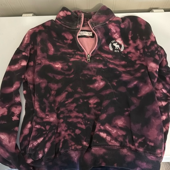 Abercrombie kids tie dye quarter zip up size 13/14 - Picture 1 of 2